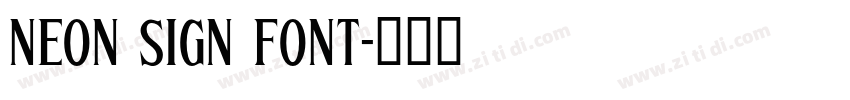 Neon Sign Font字体转换